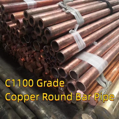 Barras redondas de cobre de grado C1100 120 mm longitud 1850 mm pureza de cobre 99,99%